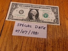 $1 2021/F19810770A/Fancy Note/Anniversary/Death/Birthday/Retirement-July 7, 1981 $1 2021/F19810770A/Fancy Note/Anniversary/Death/Birthday/Retirement-July 7, 1981