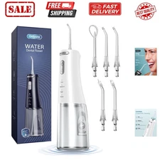 Water Dental Flosser, 300ML Portable Oral Irrigator for Teeth, 4 Modes and 5 ...
