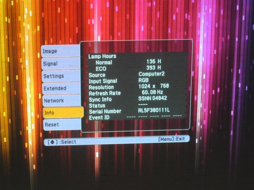Epson PowerLite 1940W 3LCD WXGA Projector 4200 Lumens 469 Lamp Hours Tested - Picture 13 of 13