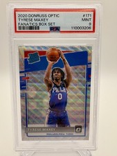 TYRESE MAXEY #171 2020 PANINI DONRUSS OPTIC FANATICS BOX SET PSA 9
