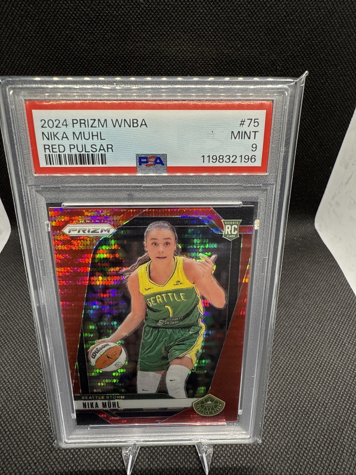 2024 Panini Prizm WNBA - Nika Muhl #75 Red Pulsar Prizm /299 (RC)