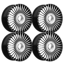 (Juego-4) Lux réplica MB01 20x8,5 5x112 35 mm llantas mecanizadas negras 20 pulgadas