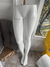Glossy White Female Lower Body Mannequin Legs Half Body Detachable Leg