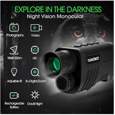 Night Vision Monocular with 8X Zoom  Infrared Illuminator