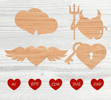 Día de San Valentín. San Valentín.  Archivos digitales AI, EPS, DXF, CDR, SVG.