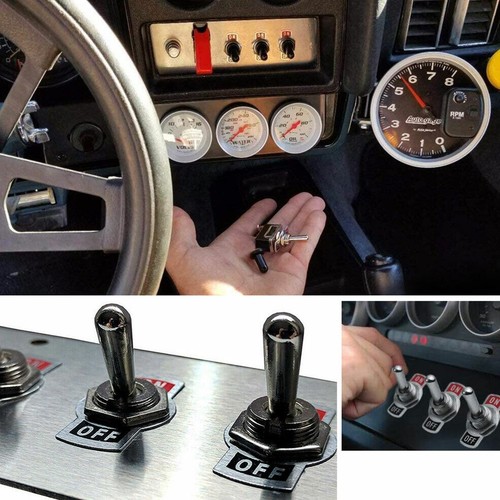 5pcs 12V Toggle Switch On/Off Marine Waterproof Dash Light Switches Bundle - Picture 5 of 13
