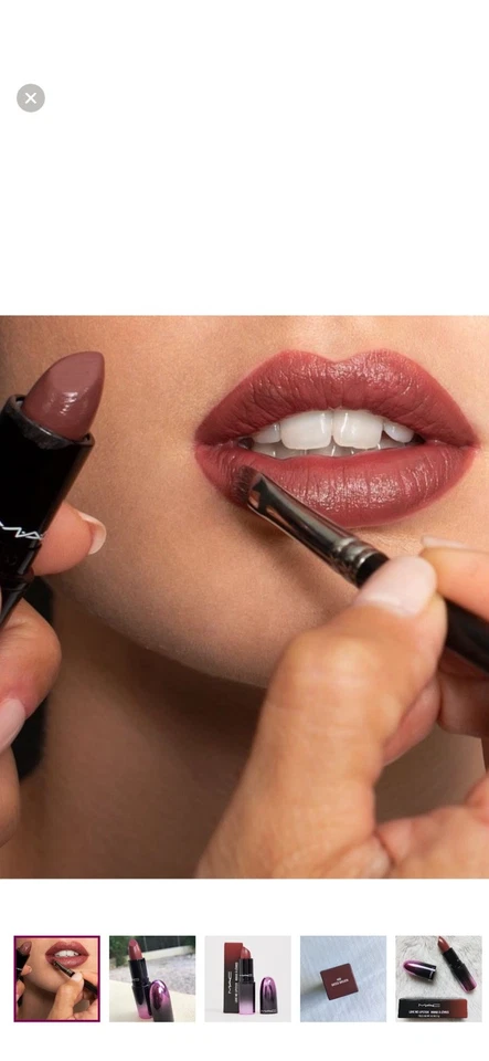 Lápiz labial MAC Love Me 0,1 oz./ 3 g. Tamaño completo nuevo en caja - 408 respiración contenida Foto 2 de 3