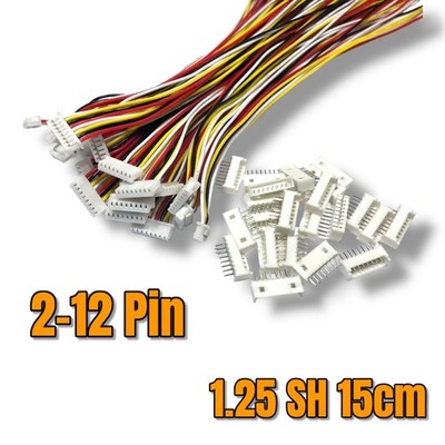 1.25mm 1.25 Micro JST Stecker 15cm Kabel + Buchse  2 3 4 5 6 7 8 9 10 11 12 Pin