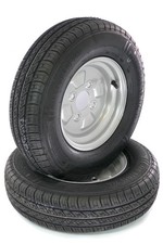 2x Rad 145/80R10 Anh&auml;ngerrad Komplettrad 145R10, 145/10 LK 4x100 Felge 3,50x10