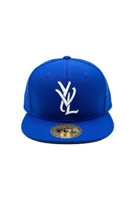 Yvl Signature Logo Cap White & Blue Adjustable Minimal Unisex