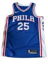 Nike Ben Simmons 25 Philadelphia 76ers Swingman Jersey Blue NBA NikeConnect Siz