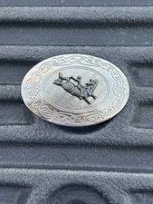 Nocona Belt Co Boy's Tooled Rodeo Belt with Plaque Buckle