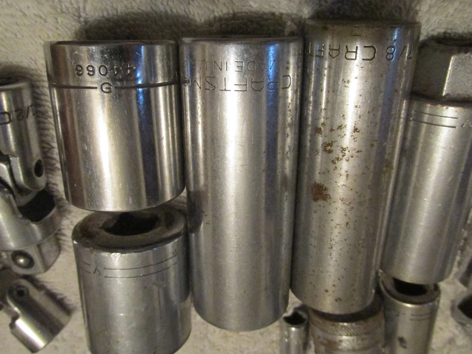 Lot of Vintage ALL Craftsman SAE Deep swivel Sockets - 1/4" 3/8" & 1/2" Drive - Image 3 of 4