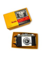 Kodak Pony 135 Camera Model C Anaston Lens 44mm F/3.5 200 Shutter Original Box