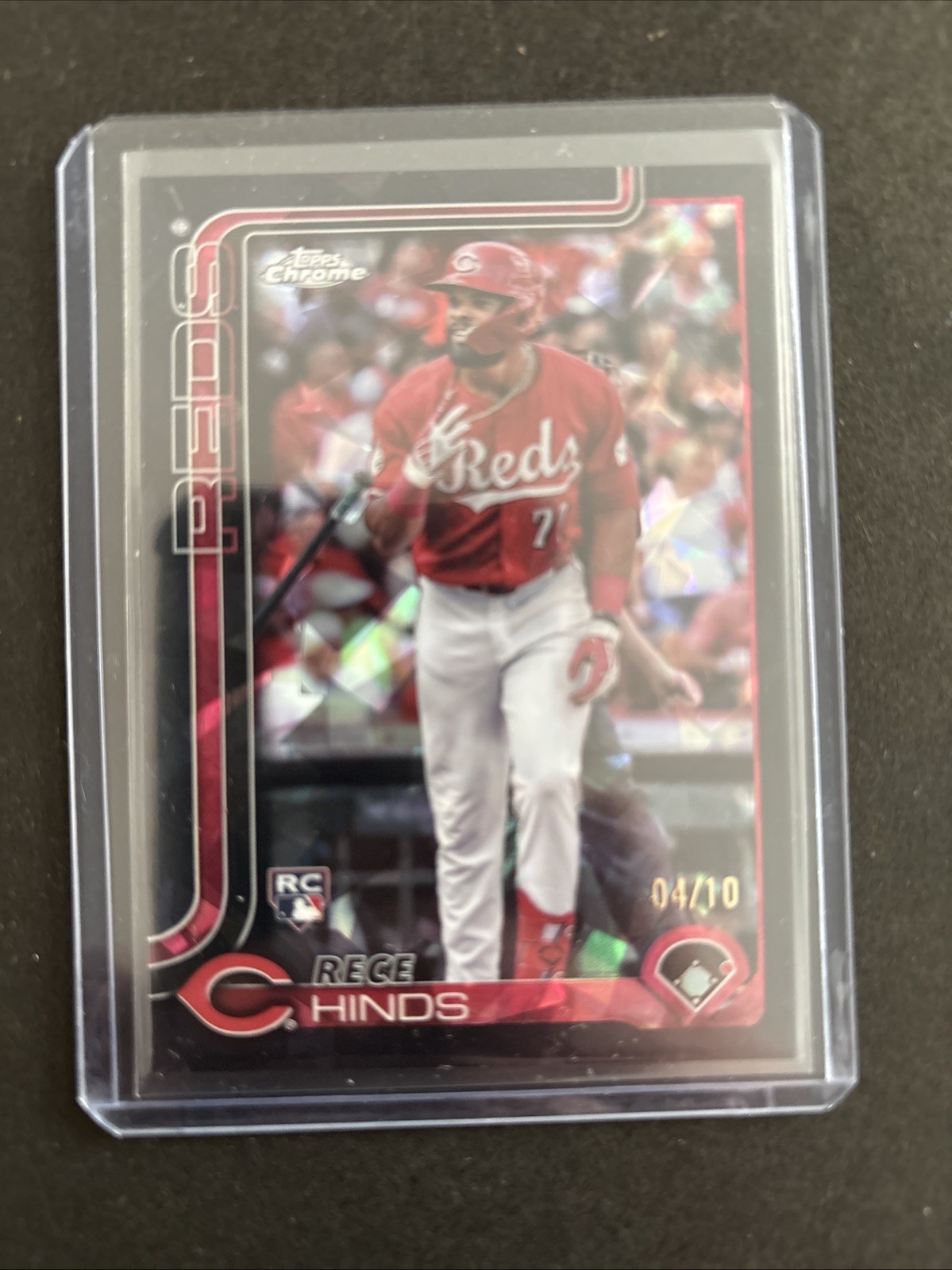 2025 Topps Chrome Black Geometric Refractor /10 Rece Hinds #253 Rookie RC