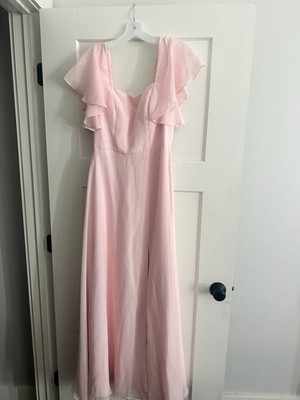 sachin and babi light blue dress Wine Red Chiffon Surplice Neck A-Line Long Bridesmaid Dress – Modsele