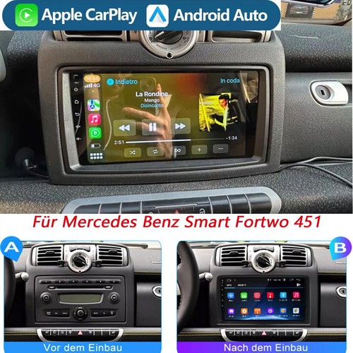 Für Mercedes Benz Smart Fortwo 451 2005-2010 Autoradio Android14 GPS Carplay RDS - Bild 1 von 20