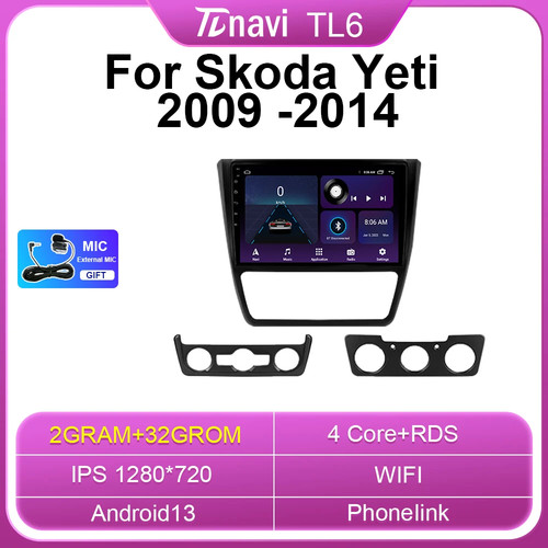 Für Skoda Yeti 5L 2009-2014 Stereo Android CarPlay Autoradio GPS Player Bildschirm - Bild 7 von 32