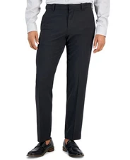 Perry Ellis Portfolio Mens Modern fit Dress Pants 33 / 30 Black Check