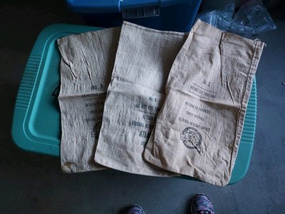 Vtg No 3 6th Fed District Canvas Coin Bags-set Of 3