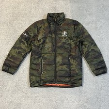 RLX Ralph Lauren Jacket Boys Large Camo Quilted Puffer Down Full Zip READ