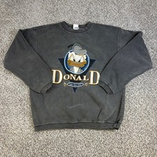 Vintage Disney Catalog Donald Duck Fumin Since 1934 Sweatshirt Gray Mens XL