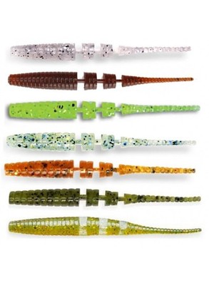 Crazy Fish Polaris 2'' Gummiköder Finesse Wurm Barsch Forelle Zander (8 Stk.)