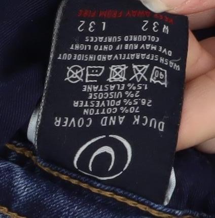 Pantalones de mezclilla rectos de corte regular azul Duck and Cover para hombre - Imagen 3 de 12