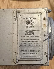 Old Insulation Meg Tester,James G. Biddle Co. Philadelphia