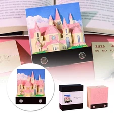 2026 Desk Calendar, 3D Tear-away Calendar, Paper Carving Art Memo Pad Notepad