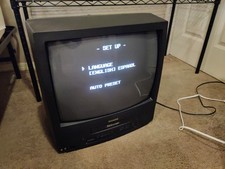 Sylvania SSC191 19" CRT TV VHS Combo Composite Input Tested Working