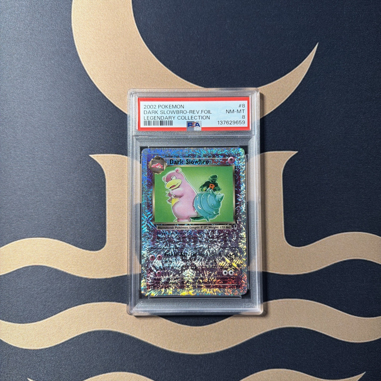 Pokemon Dark Slowbro Legendary Coll. Reverse Holo Rare #8 PSA 8