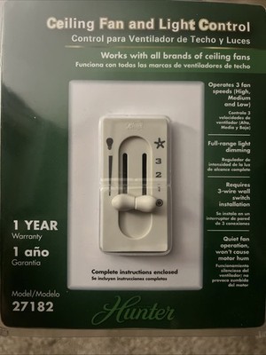 Hunter Ceiling Fan And Light 3 Speed Control Model 27182 - New Sealed