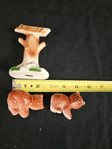 Tennessee Made in Japan Porzellan Baum mit Bärenjungen Salz und Pfefferstreuer - Bild 11 von 12