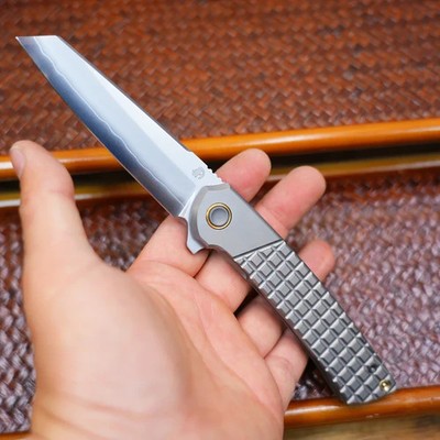 North Mountain Blade Echo Folding Knife 3½ SLD-Magic Steel Blade Titanium Handle