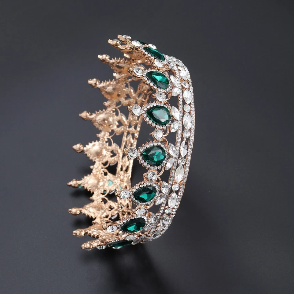 Vintage cristal strass mariée couronne Bling cristal reine diadème bijoux - Photo 3/4