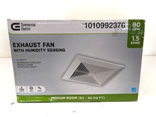 Commercial Electric 80 CFM 1.5 Sone Bathroom Exhaust Fan with Humidity Sensing