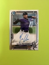 Helcris Olivarez - 2021 Bowman Chrome 1st Bowman Autograph - ON-CARD AUTO
