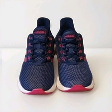 Adidas Duramo9 Womens Running Athletic Shoes Sz 7 Navy Mesh/Fuchsia/White