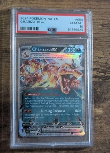 PSA 10 GEM MINT Charizard ex 054 PAF EN Ultra Rare Paldean Fates Pokemon TCG QTY