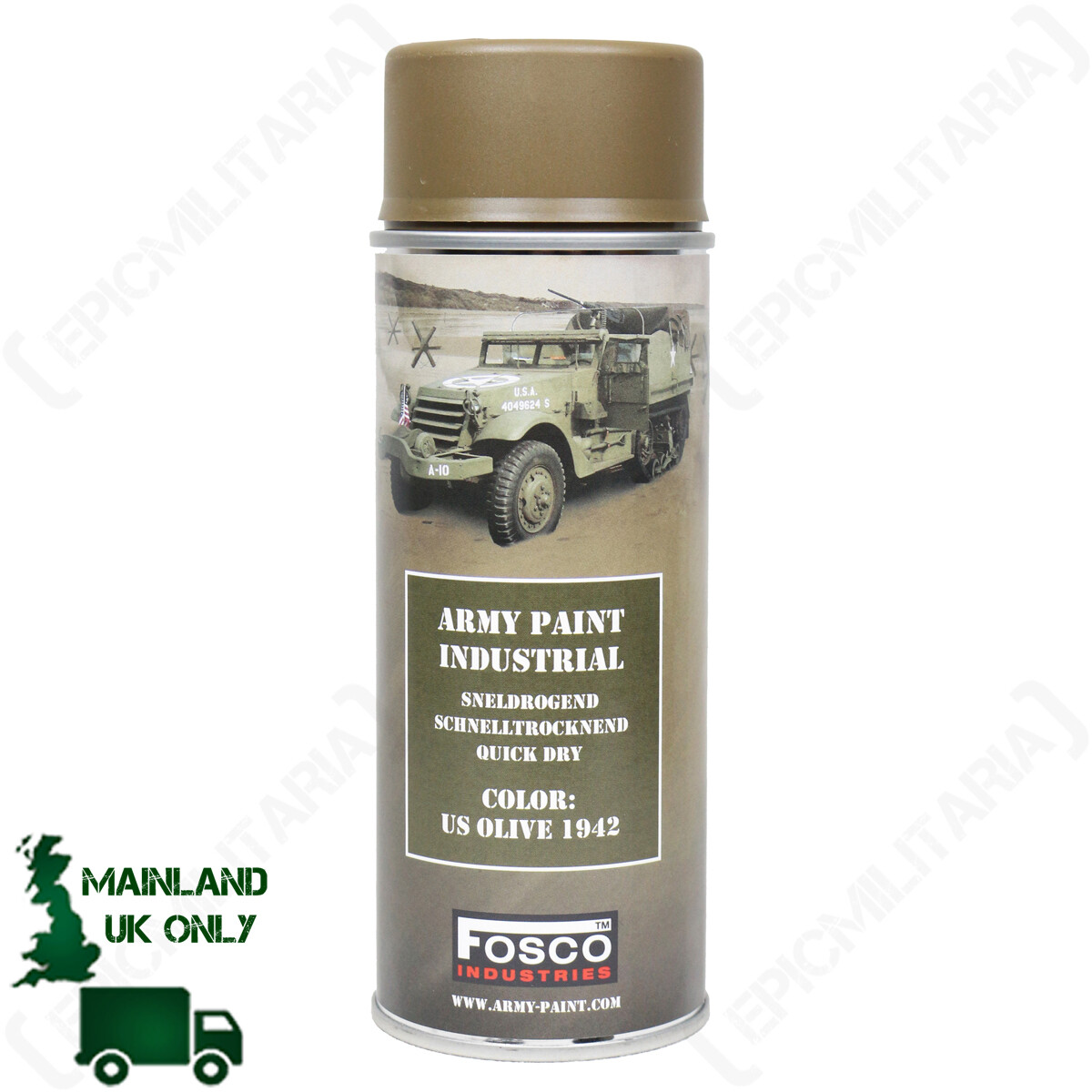 Vernice tattica FOSCO Industries - versione da 400ml - Colore PALE GREEN
