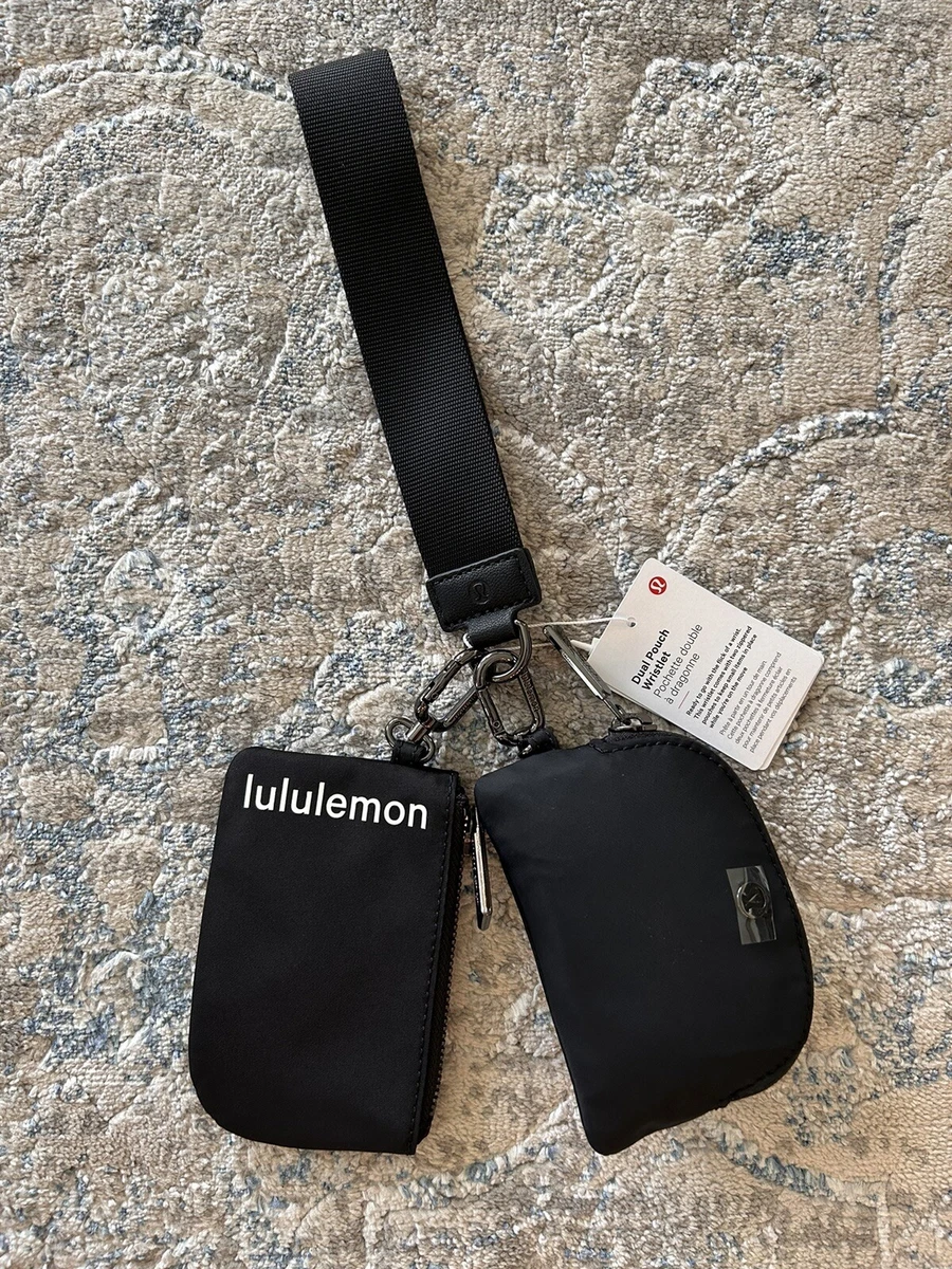 NWT Lululemon Dual Pouch Wristlet O/S BLK Black