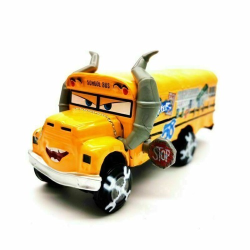 Diecast Kid Toy Miss Fritter School Bus Disney Pixar Cars Metal 1:55 Loose - Picture 4 of 6