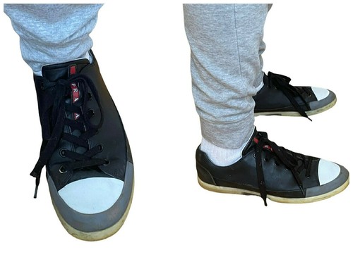 prada logo stripe sneaker