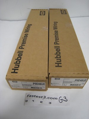 HUBBELL P-PANEL CAT5E P5E48UE NEXT SPEED 48 PORT PATCH PANEL PACK OF 2