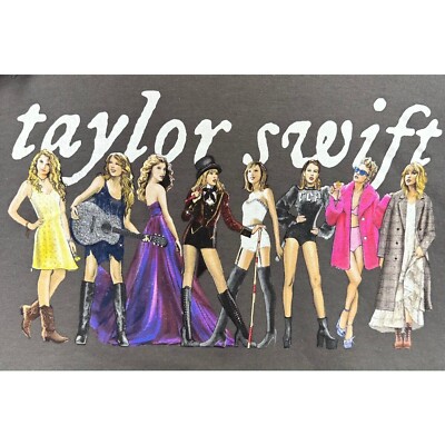 Taylor Swift Sweater Womens Medium Grey Graphic Print Eras Tour