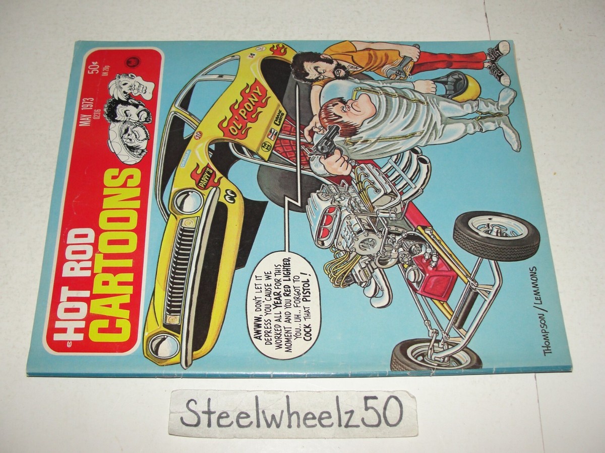 Vintage Hot Rod Cartoons #52 Magazine May 1973 Drag Race
