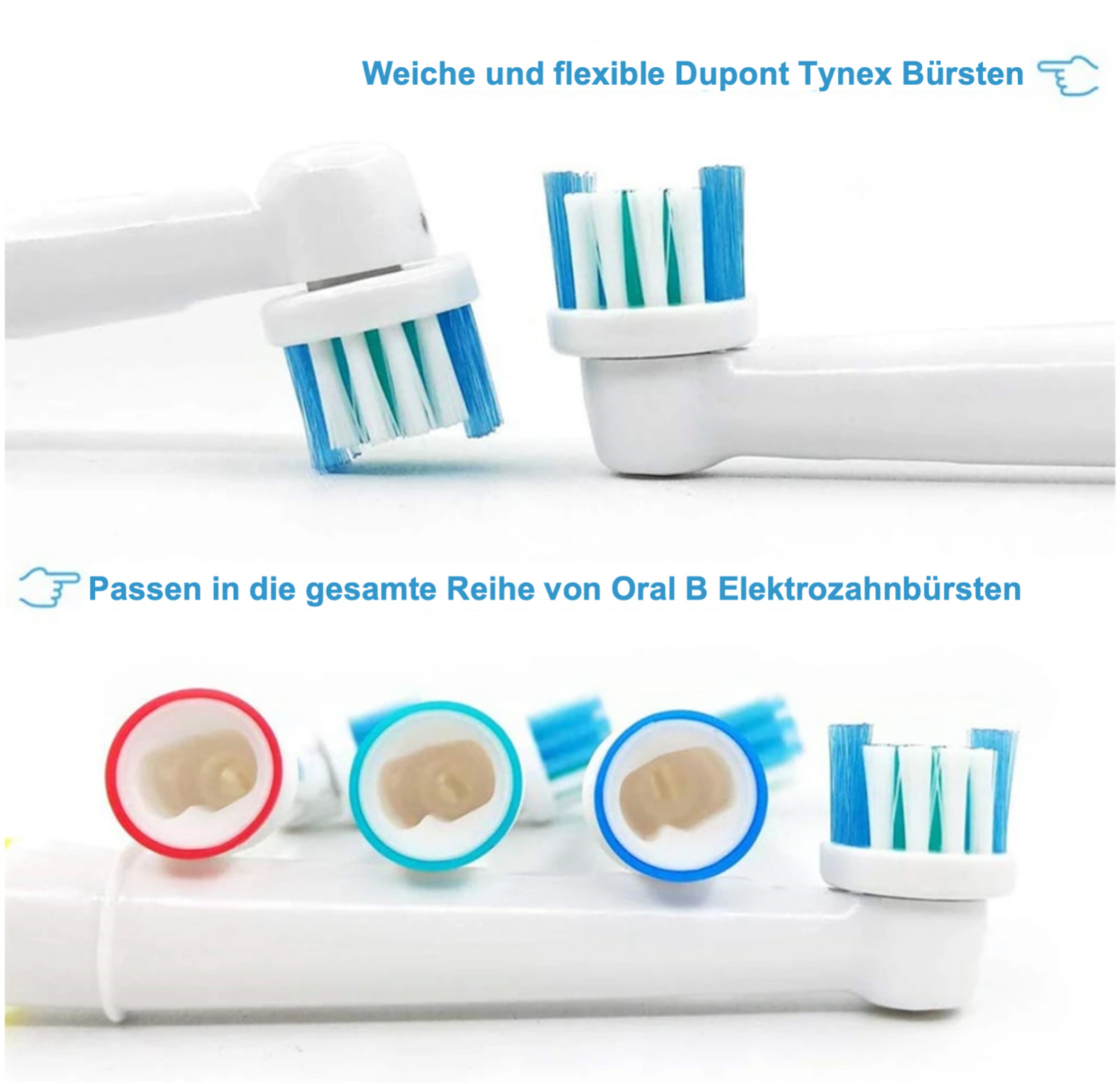 Aufsteckbürsten für Oral B Ersatzbürsten Zahnpflege Bürstenköpfe Zahnbürsten 4St
