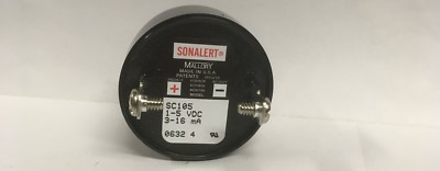 Mallory Sonalert SC105 1-5vdc Medium Loudness 60-75dB 3-16mA Freq.1900 Hz