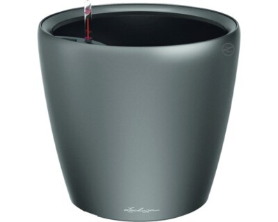 Pflanztopf Lechuza Classico LS Kunststoff Ø 28 cm H 26 cm anthrazit inkl. Erdbew